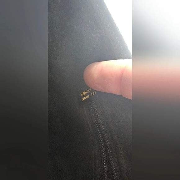 Vintage Eel Skin Black Elegant Exotic Envelope Clutch Crossbody Gold Hardware - Picture 13 of 16